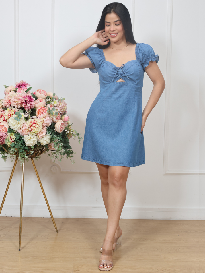 VESTIDO CORTO DE DENIM CHERYL CELESTE