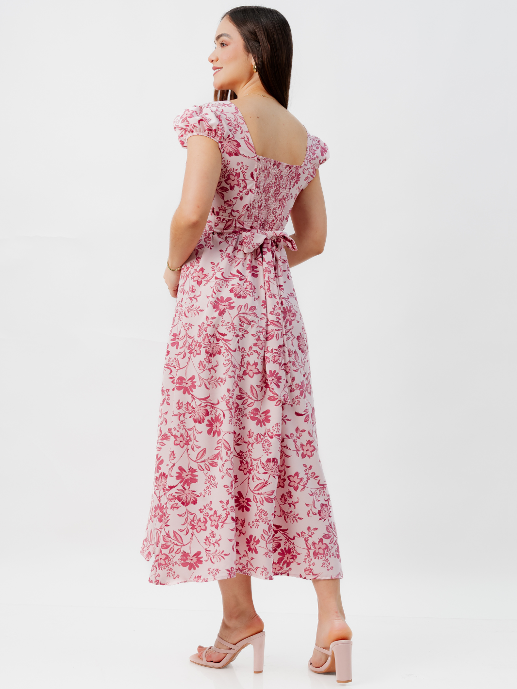 VESTIDO CASUAL LARGO CRISS VINO