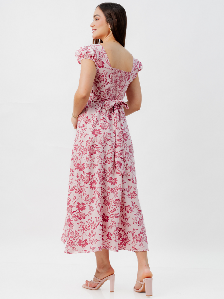 VESTIDO CASUAL LARGO CRISS VINO