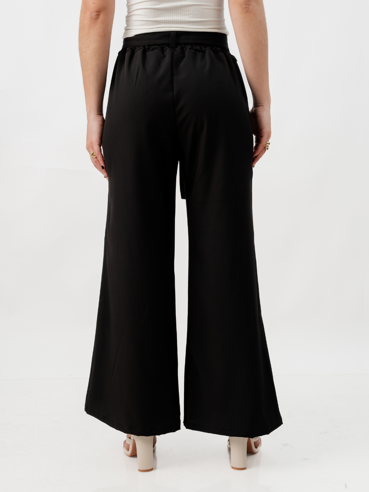 PANTALON CON CINTURON WENDY NEGRO