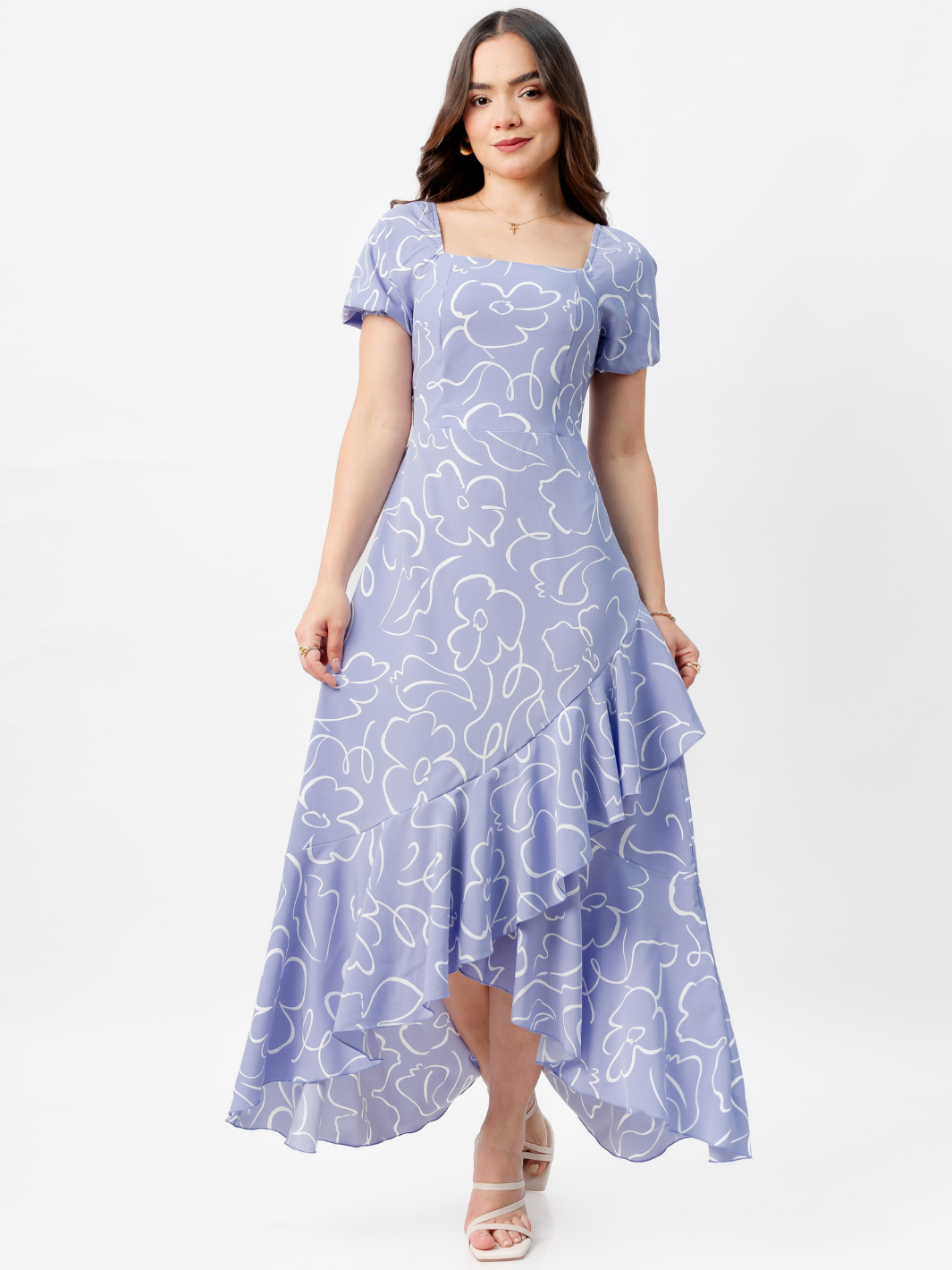 VESTIDO CASUAL LARGO PAOLA LAVANDA