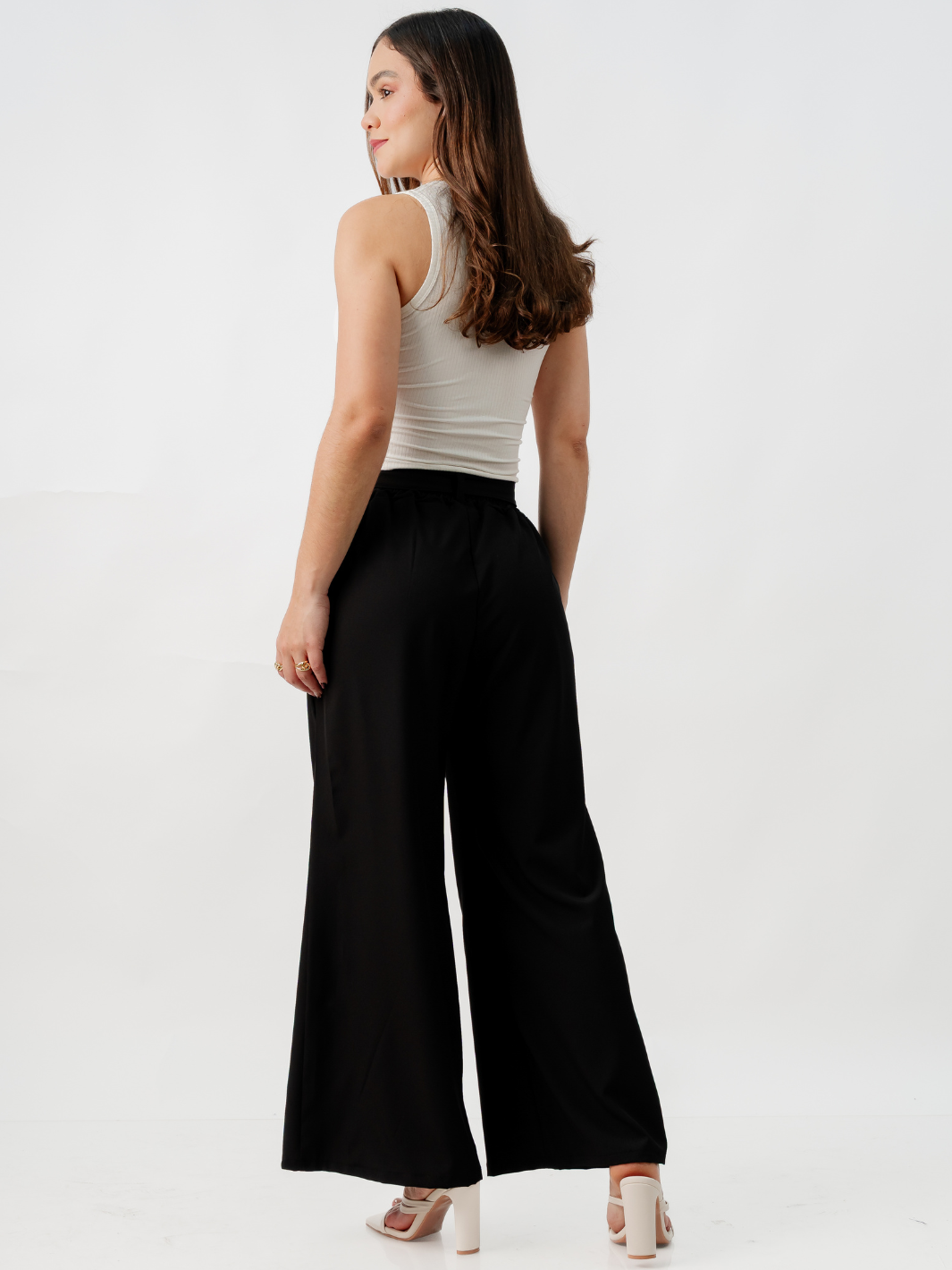 PANTALON CON CINTURON WENDY NEGRO
