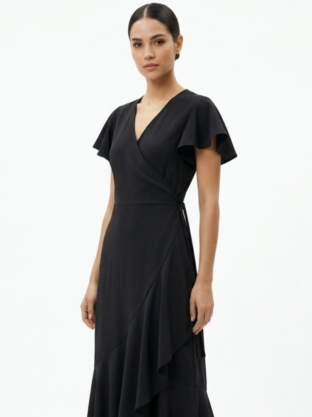VESTIDO ENVOLVENTE JULIETA NEGRO