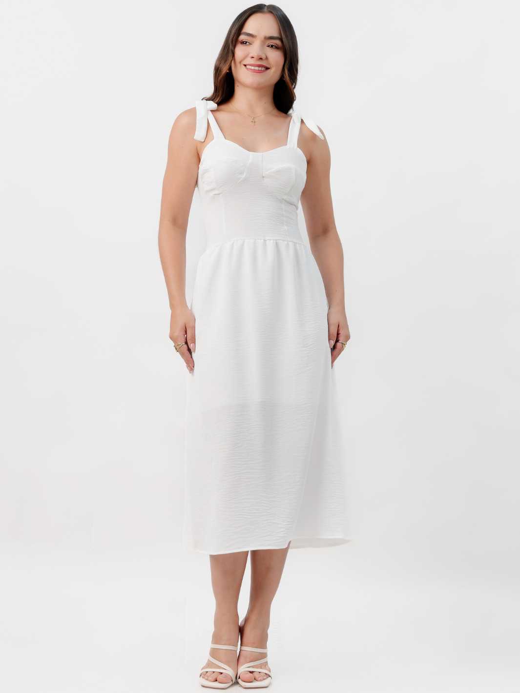 VESTIDO MIDI ESTILO CORSET LEYDI PERLA