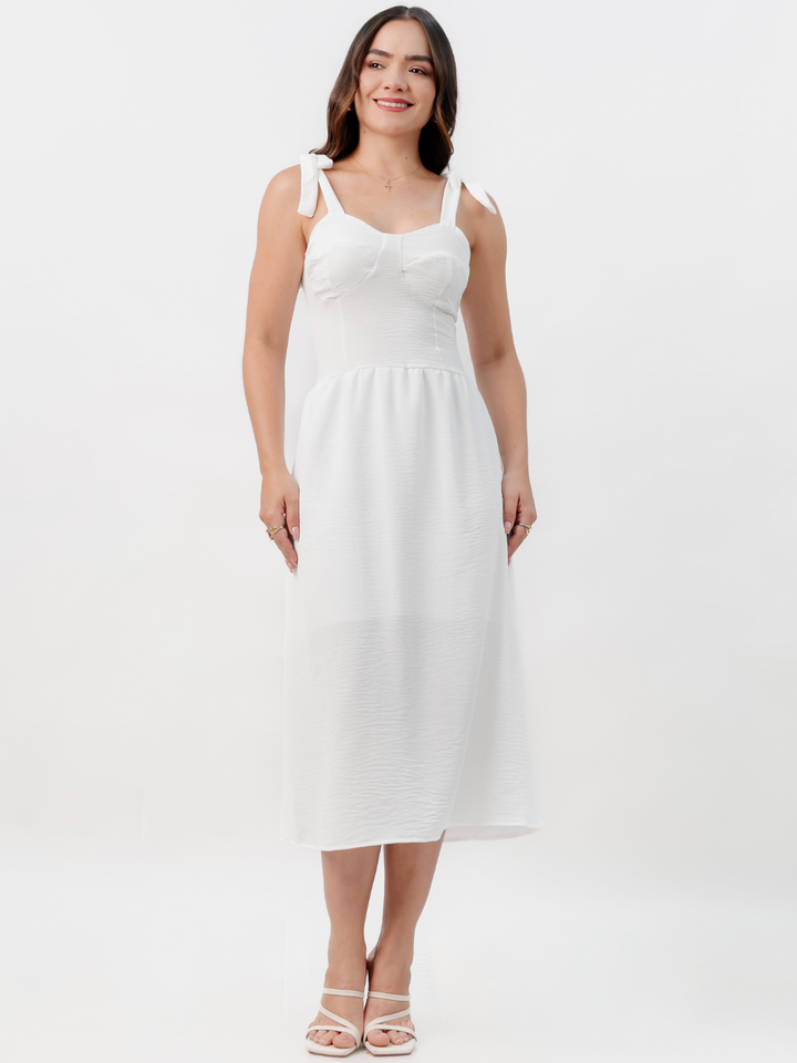 VESTIDO MIDI ESTILO CORSET LEYDI PERLA