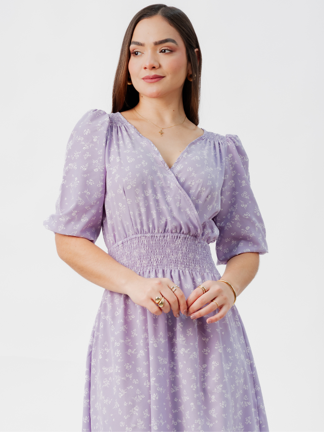 VESTIDO CASUAL LARGO JESSIA LILA