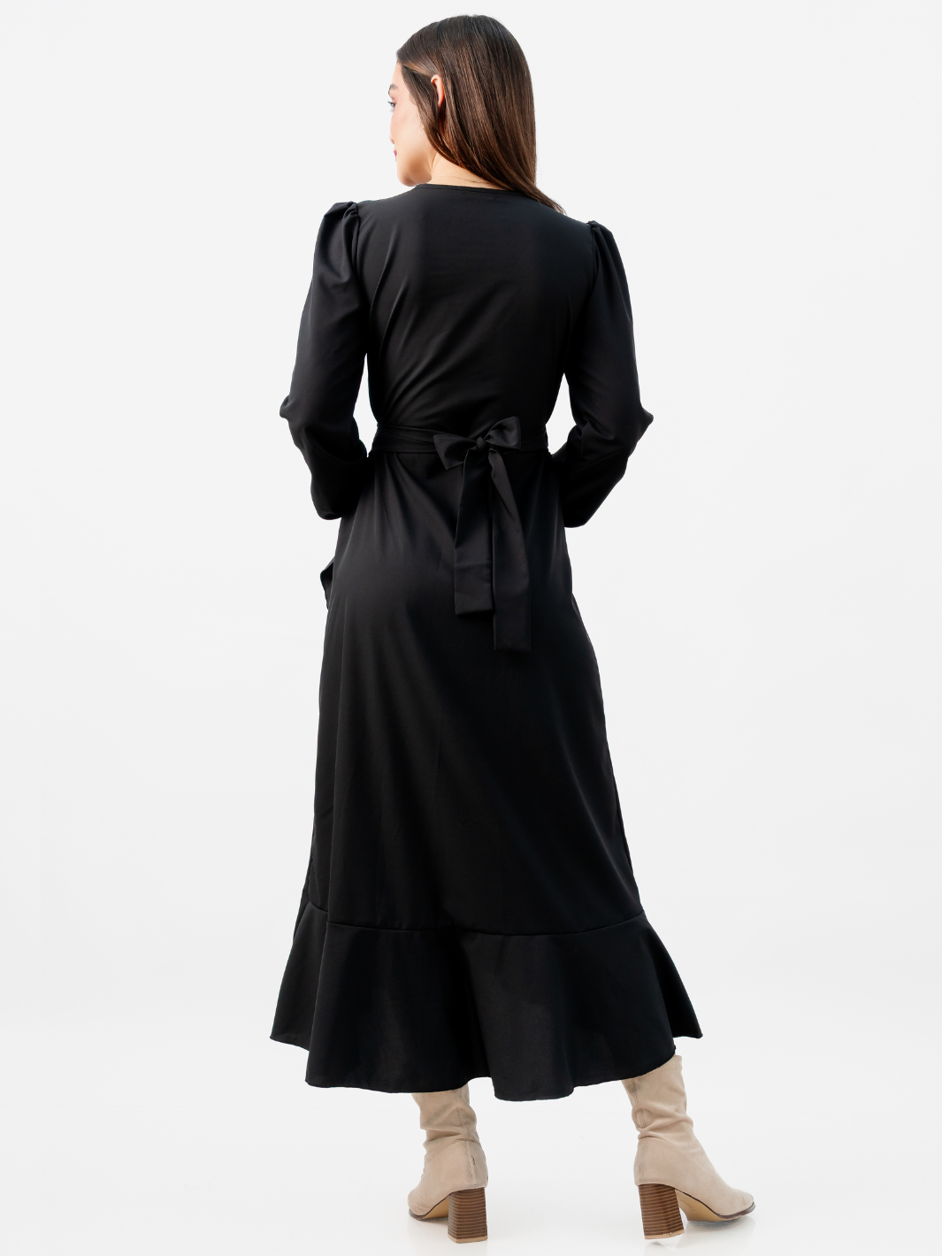 VESTIDO ENVOLVENTE MERI NEGRO