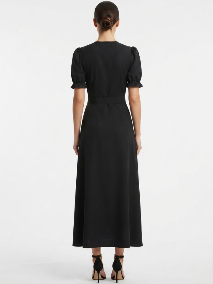 VESTIDO ENVOLVENTE ANI NEGRO