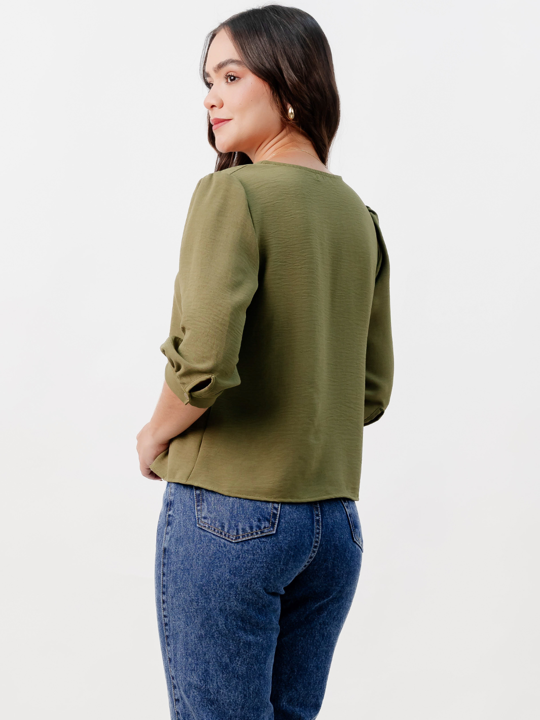 BLUSA MANGA 3/4 CALA VERDE