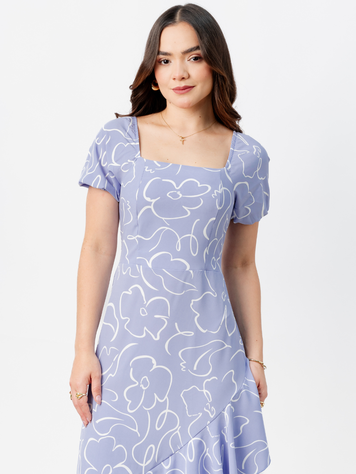 VESTIDO CASUAL LARGO PAOLA LAVANDA