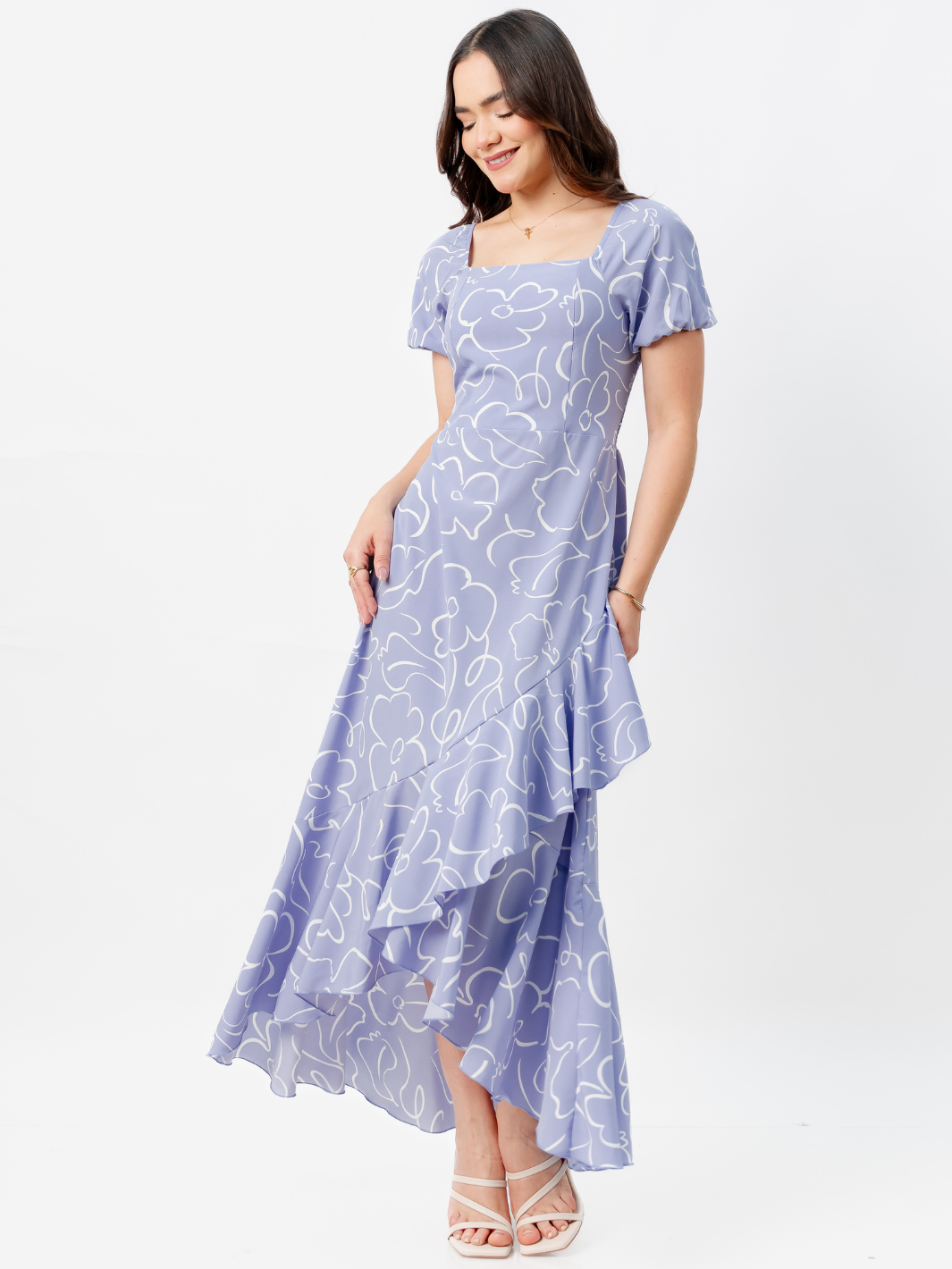 VESTIDO CASUAL LARGO PAOLA LAVANDA