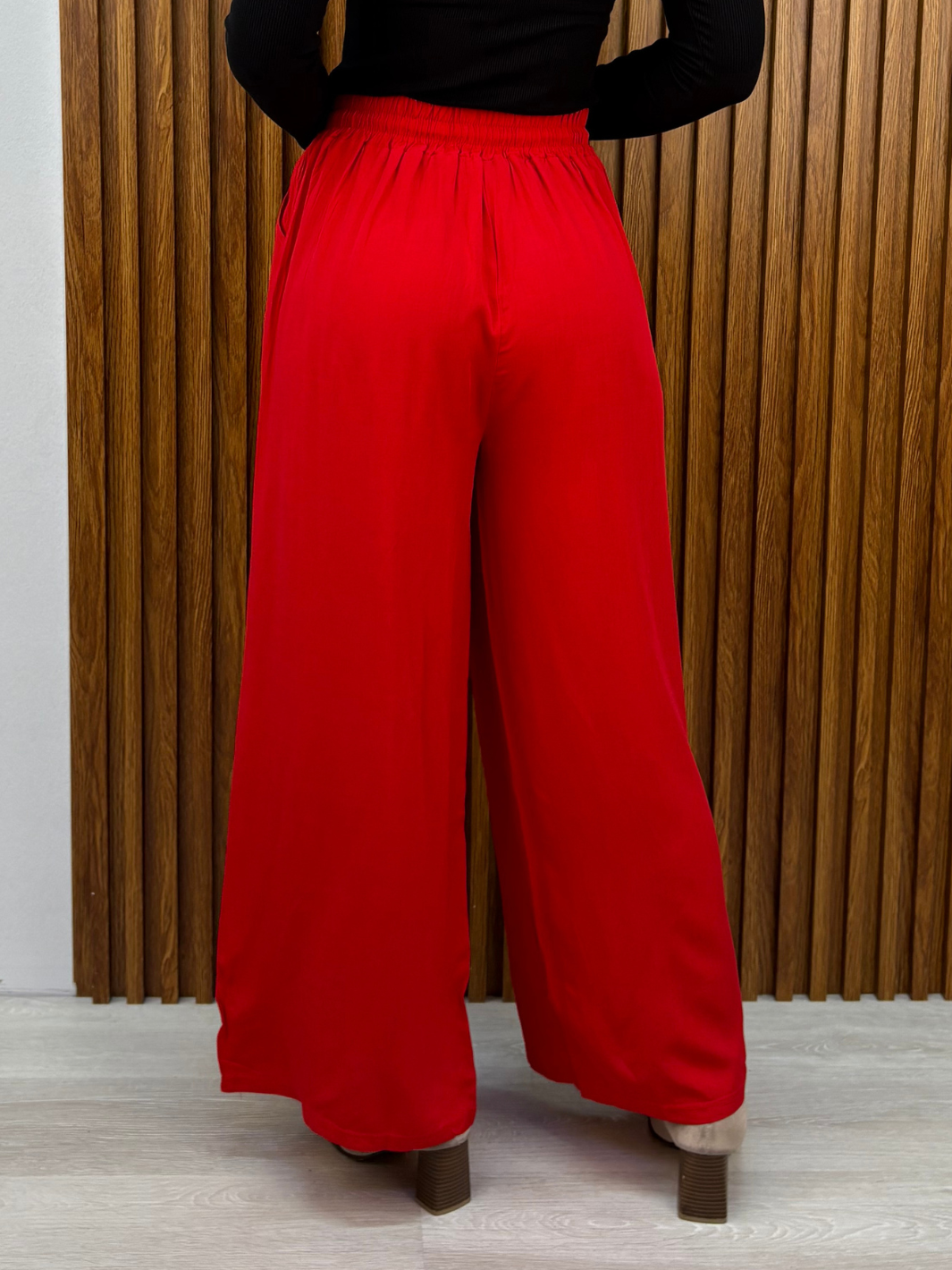 PANTALON PALAZZO ZENDAYA ROJO