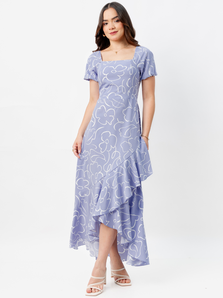 VESTIDO CASUAL LARGO PAOLA LAVANDA