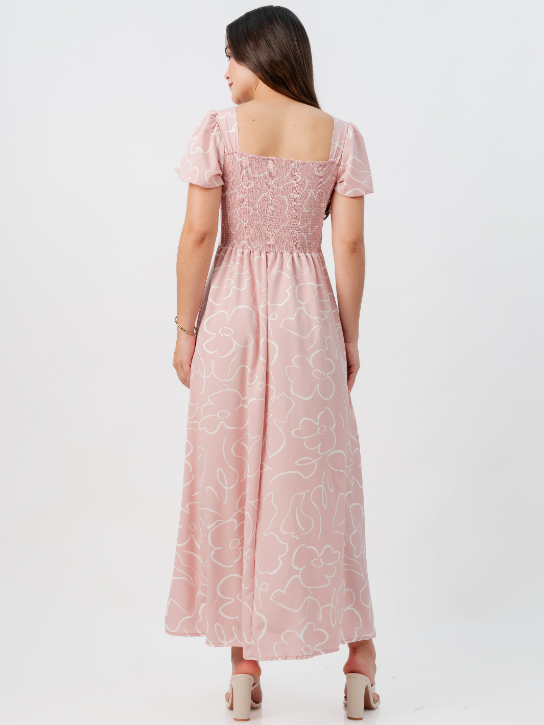 VESTIDO CASUAL LARGO AMELIA ROSA FLOREADO