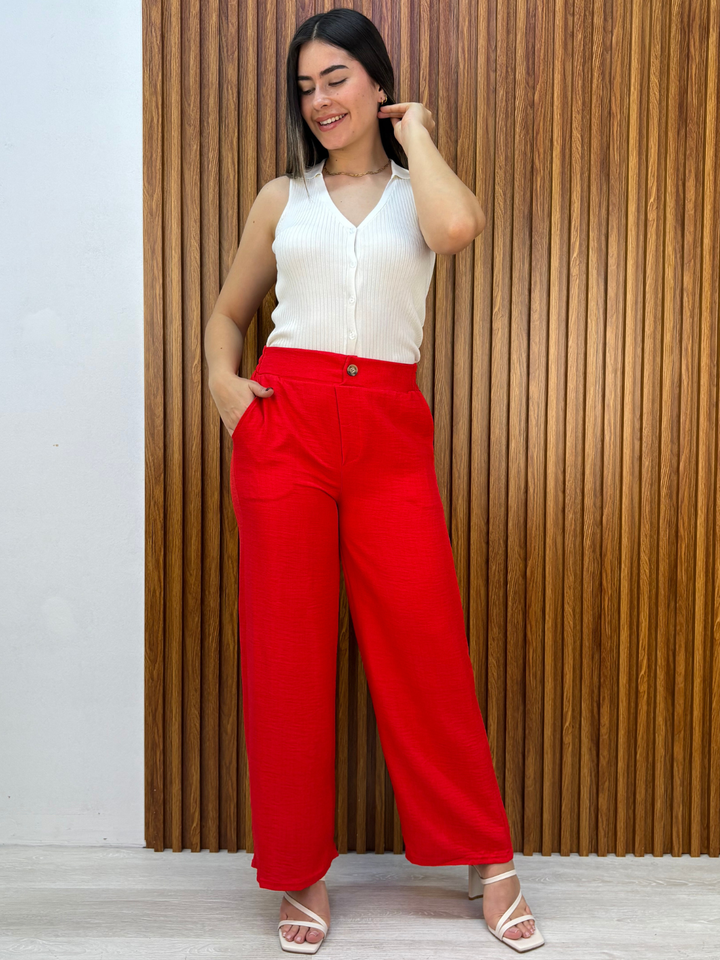 PANTALON HOLGADO FRANCIS ROJO