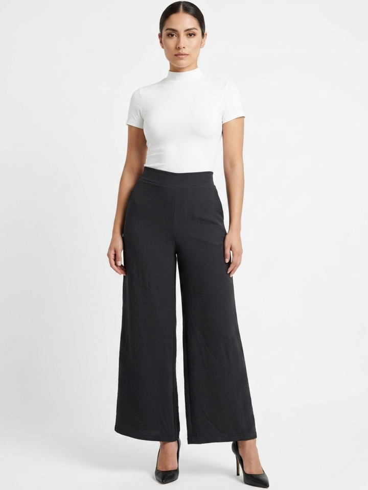 PANTALON PALAZZO NORA NEGRO