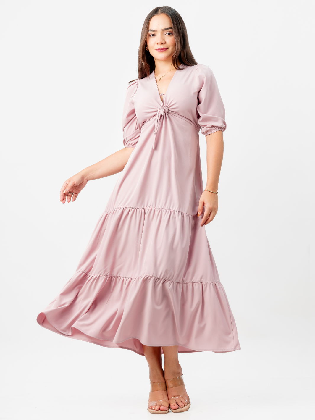 VESTIDO TIZIANA - PALO ROSA