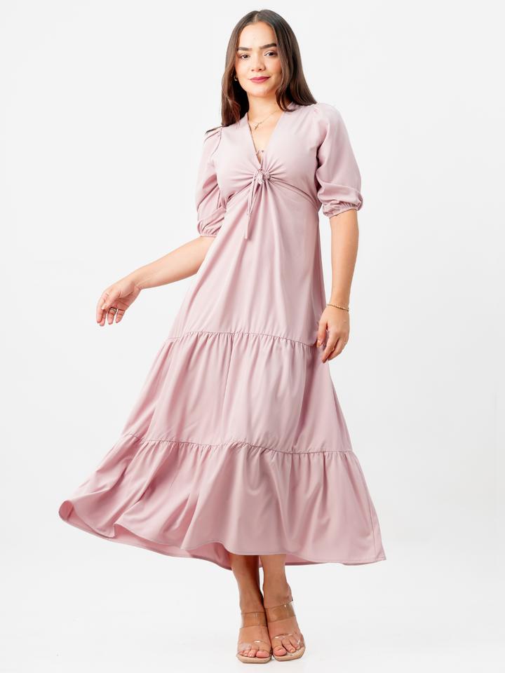VESTIDO TIZIANA - PALO ROSA