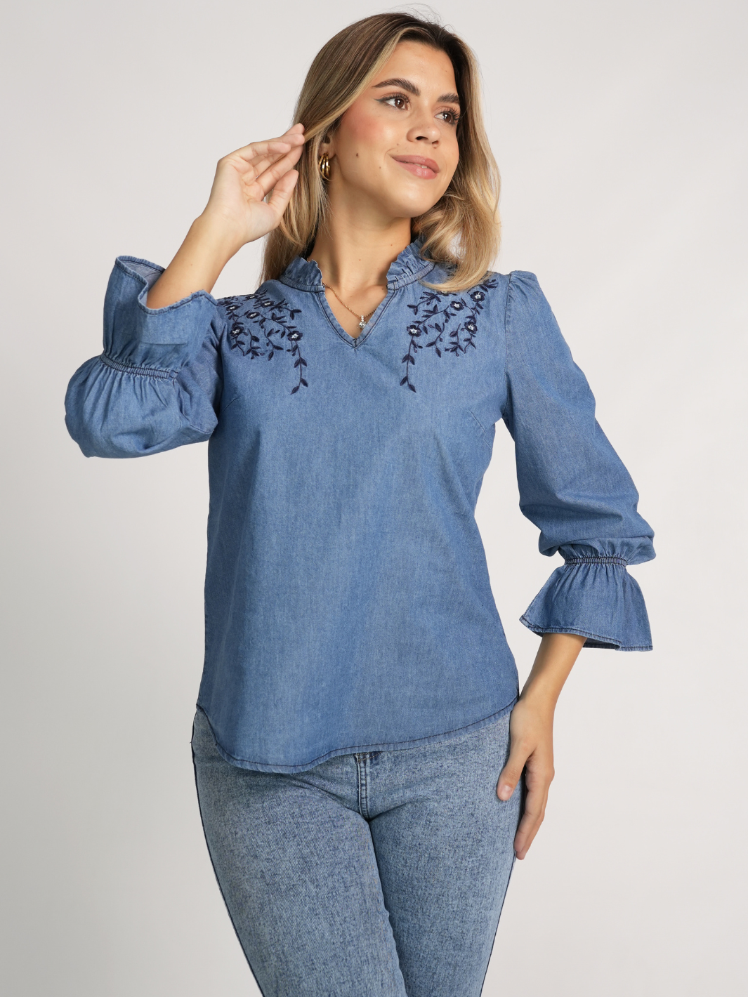 BLUSA DENIM EBBA AZUL