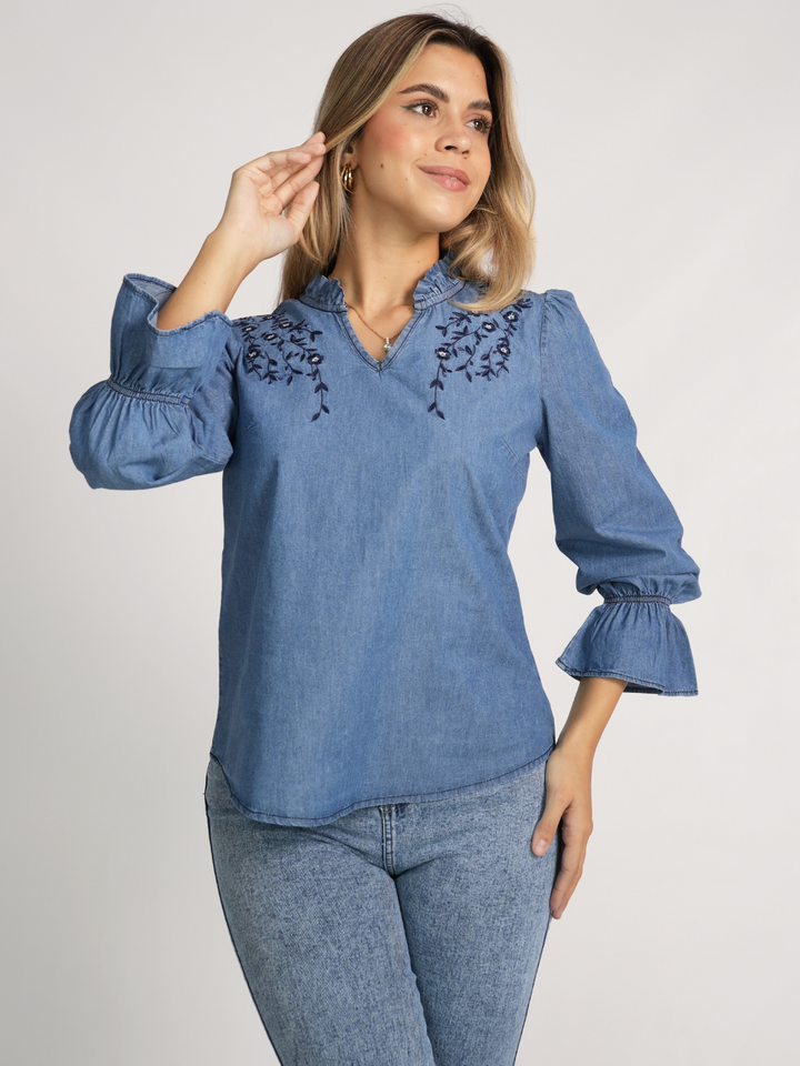 BLUSA DENIM EBBA AZUL