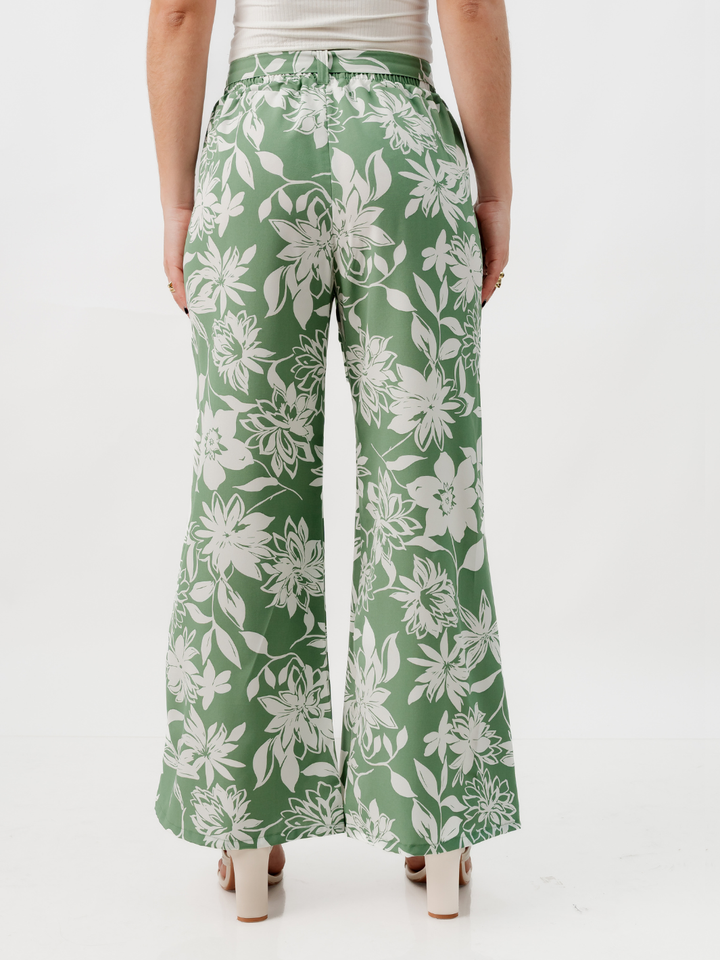 PANTALON CON CINTURON WENDY VERDE/PERLA