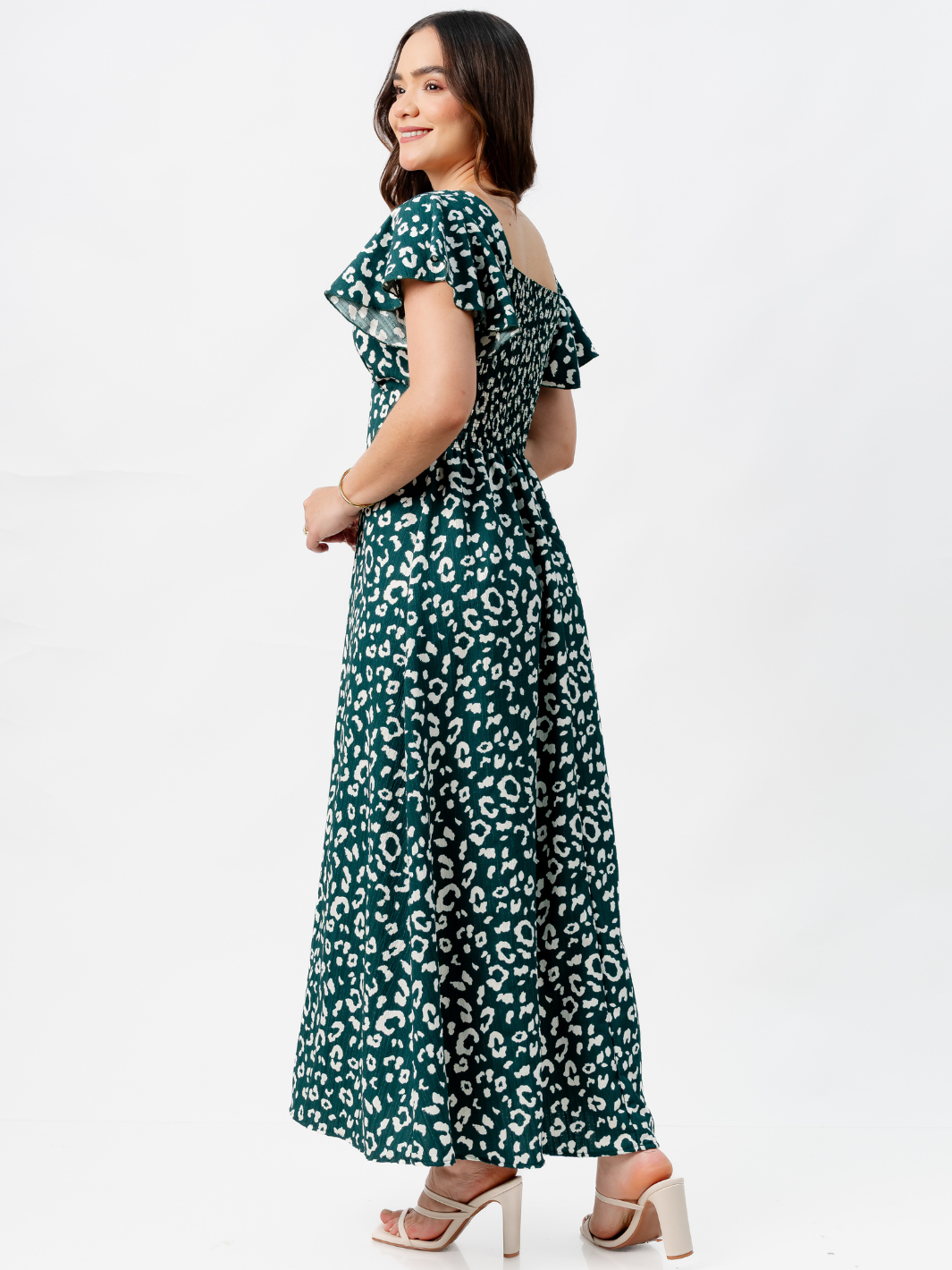 VESTIDO LARGO CORTE A BRENDA VERDE