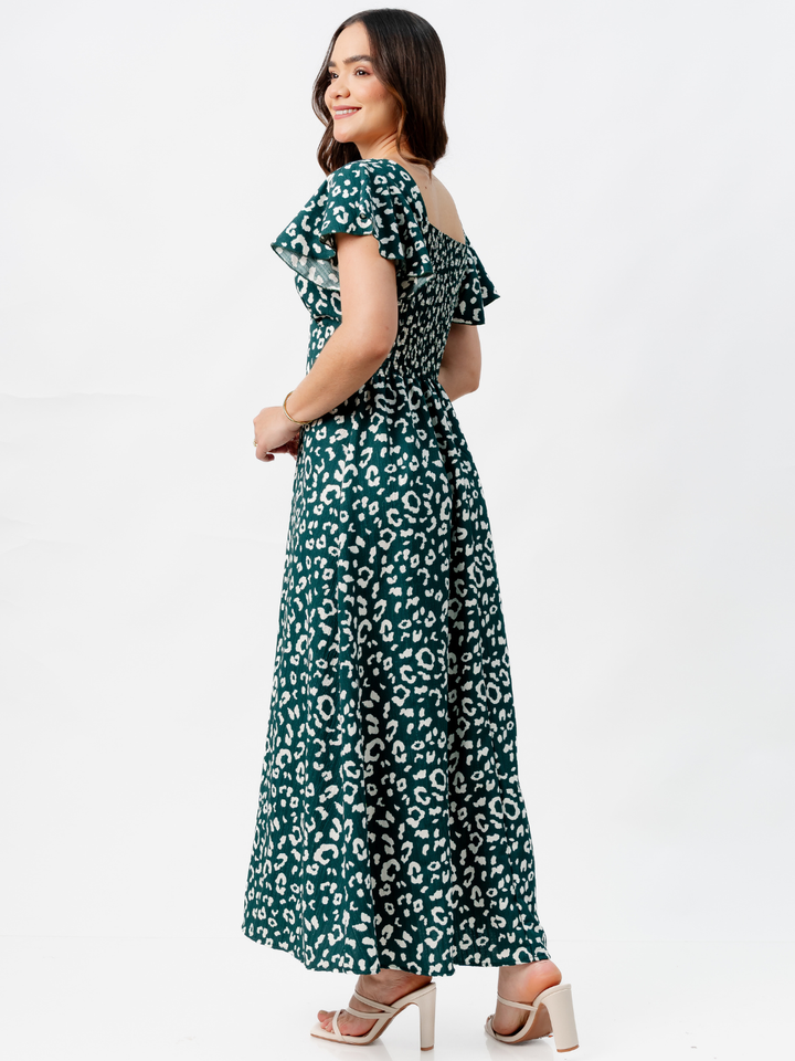 VESTIDO LARGO CORTE A BRENDA VERDE