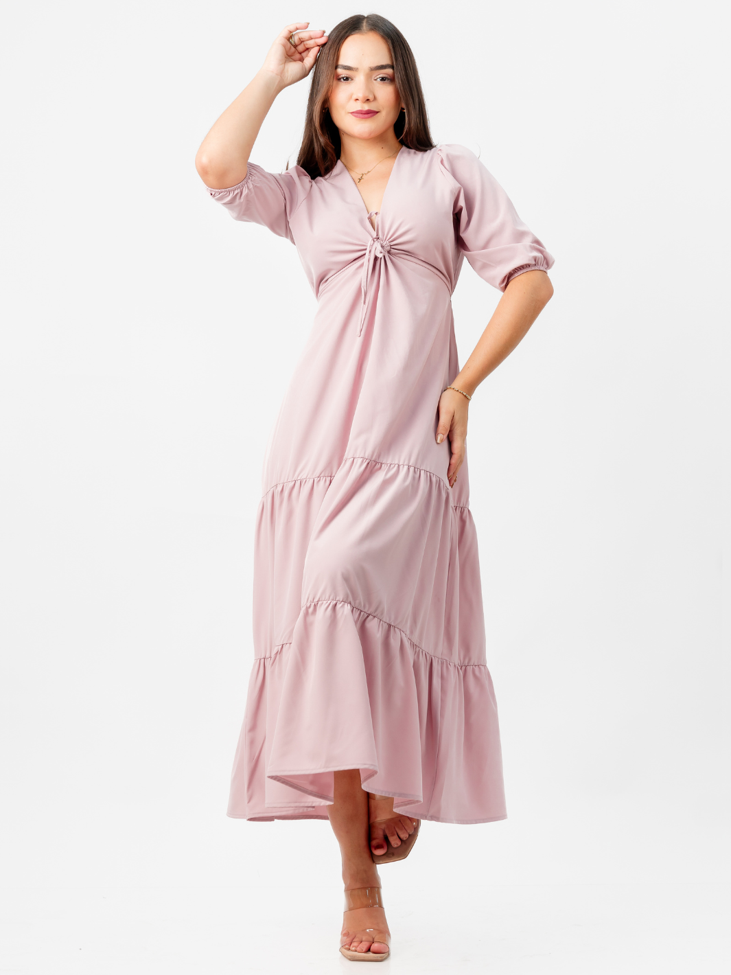 VESTIDO TIZIANA - PALO ROSA