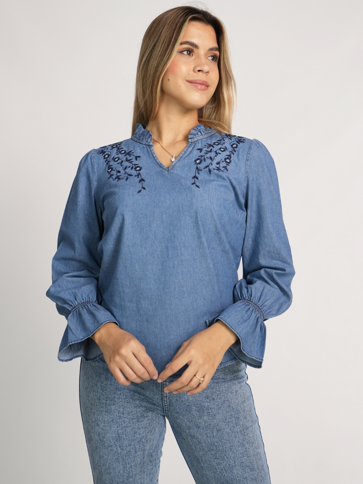 BLUSA DENIM EBBA AZUL