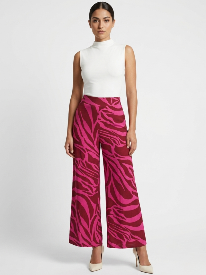 PANTALON PALAZZO NORA FUCSIA