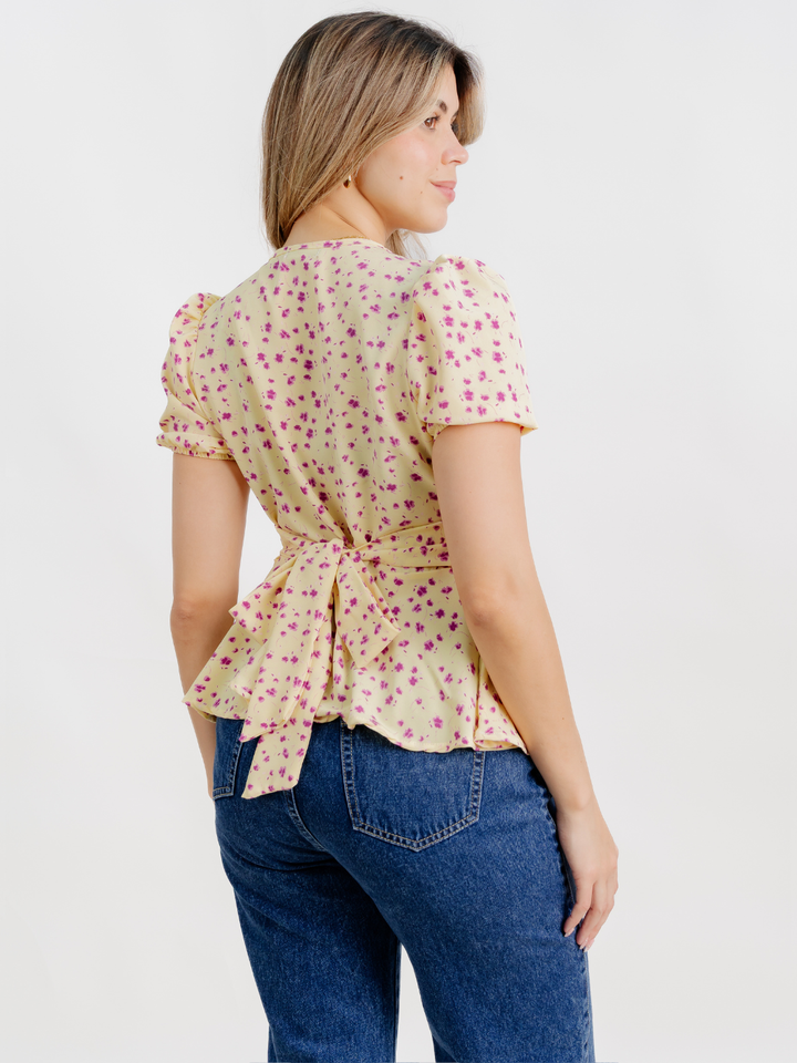 BLUSA MANGA CORTA BORA AMARILLO