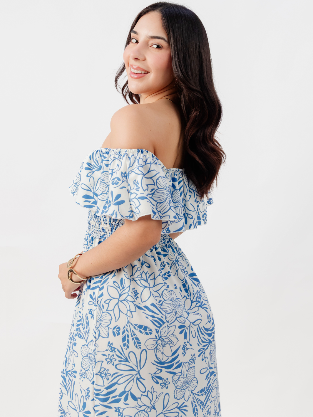 VESTIDO RUMBERO CASUAL LARGO MINERVA PERLA