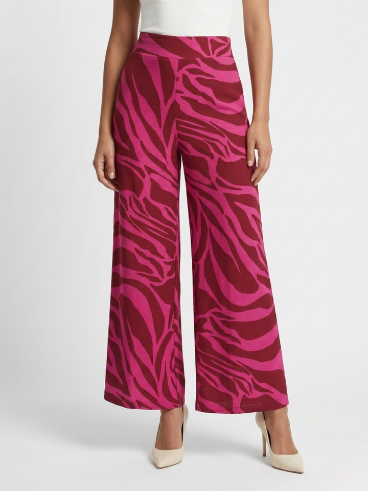 PANTALON PALAZZO NORA FUCSIA