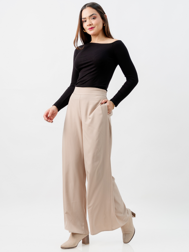 PANTALON PALAZZO DARA NUDE