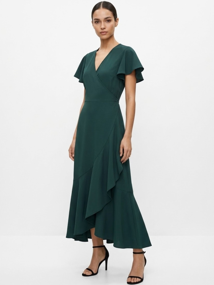 VESTIDO ENVOLVENTE JULIETA VERDE