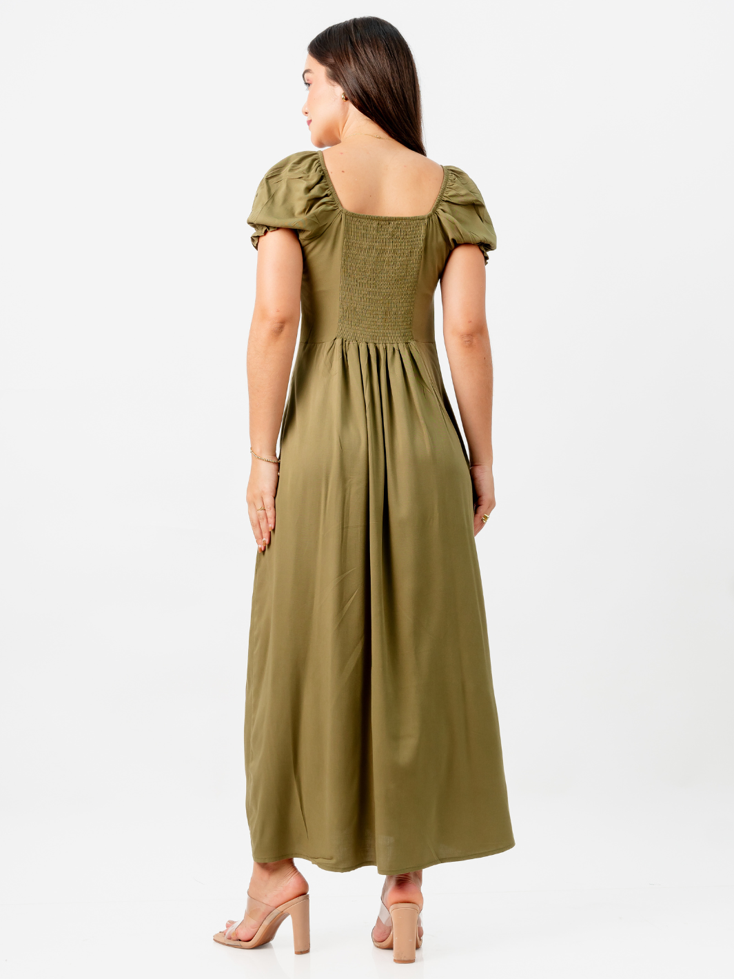 VESTIDO INES - VERDE MILITAR