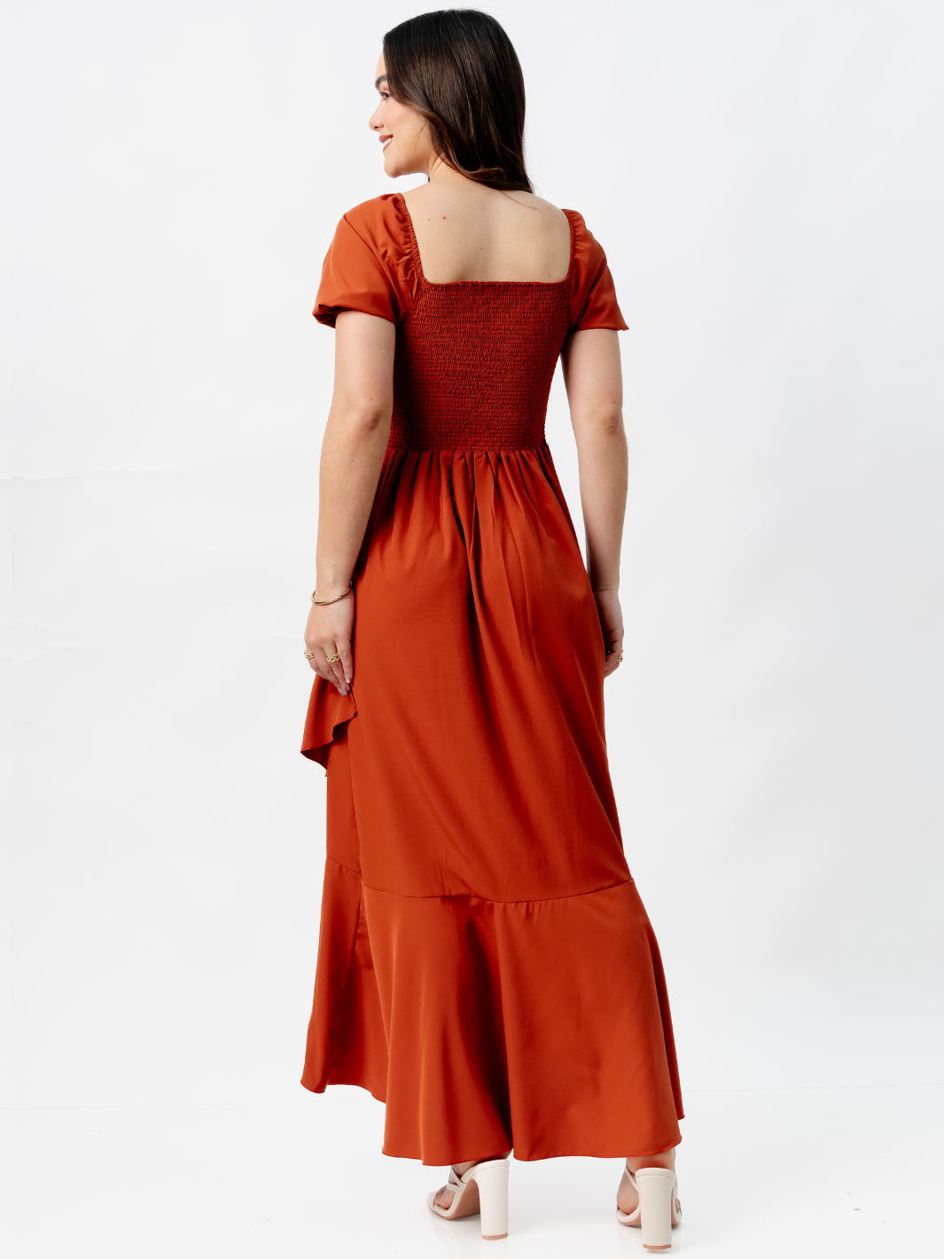 VESTIDO CASUAL LARGO PAOLA RUST