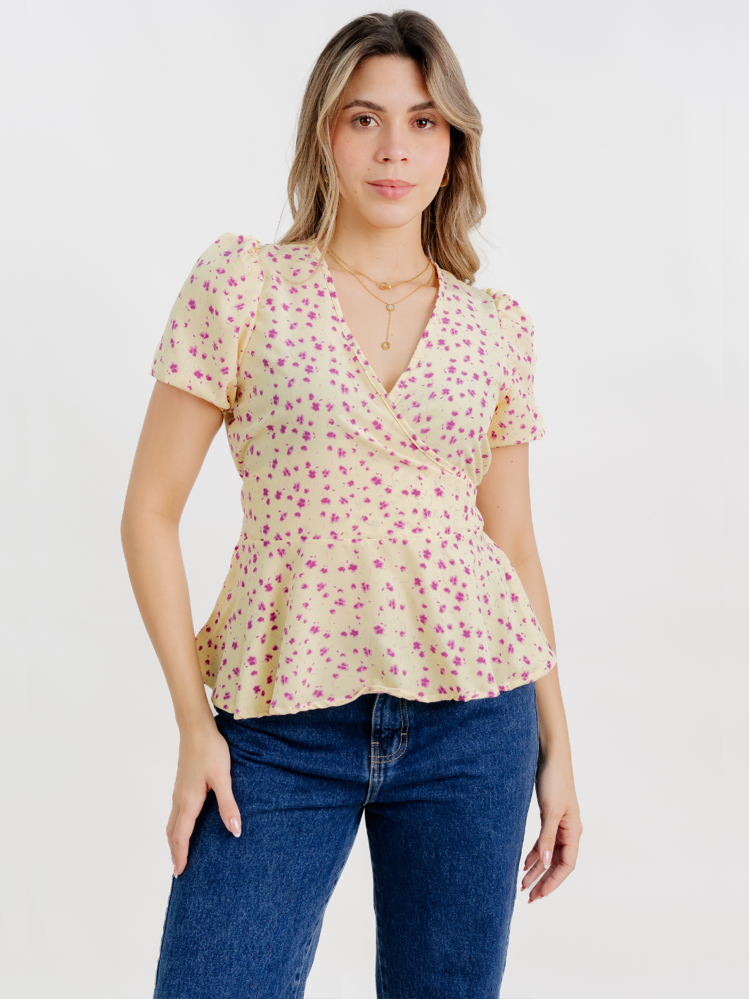 BLUSA MANGA CORTA BORA AMARILLO