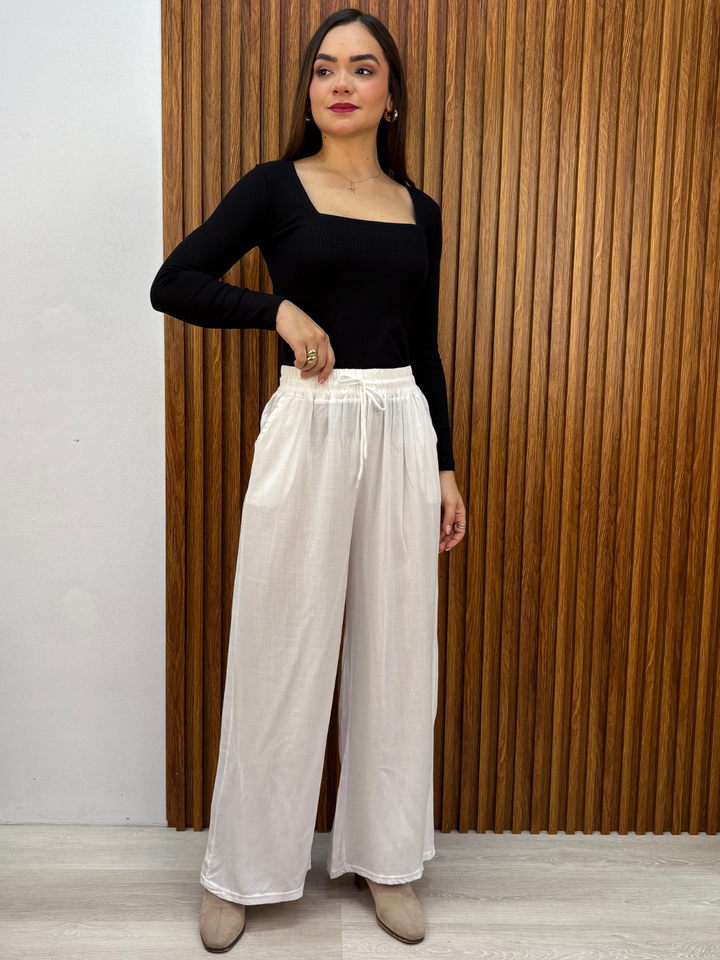 PANTALON PALAZZO ZENDAYA PERLA
