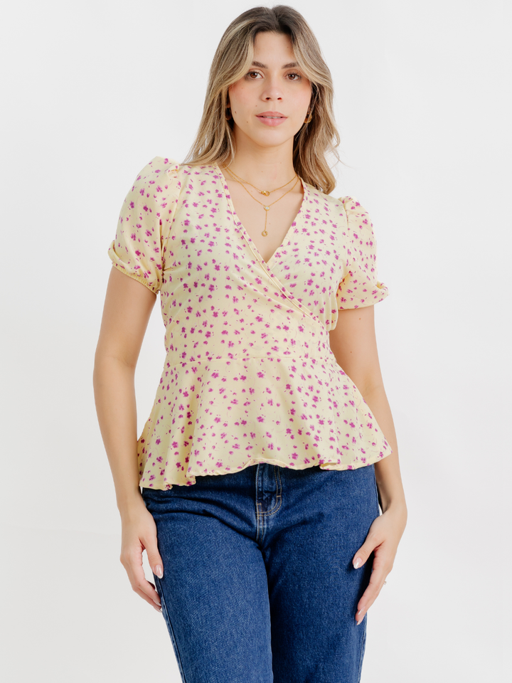 BLUSA MANGA CORTA BORA AMARILLO