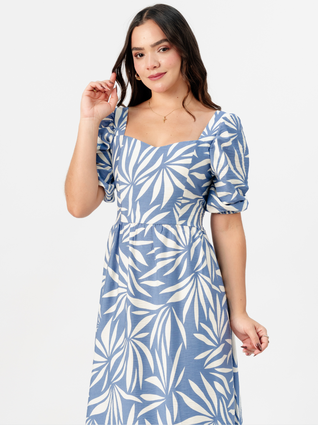 VESTIDO LARGO CON ESCOTE CORAZON FIORELLA ITALIANO / PERLA