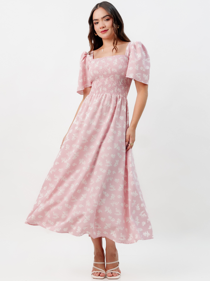 VESTIDO CASUAL LARGO LUCRECIA ROSA