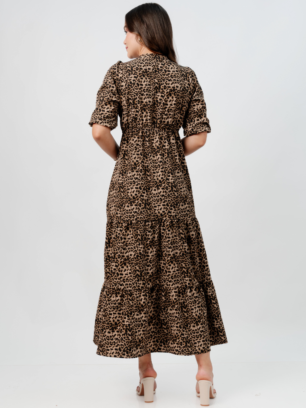 VESTIDO CASUAL LARGO TIZIANA ANIMAL PRINT