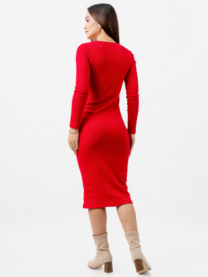 VESTIDO CASUAL EMILIA ROJO