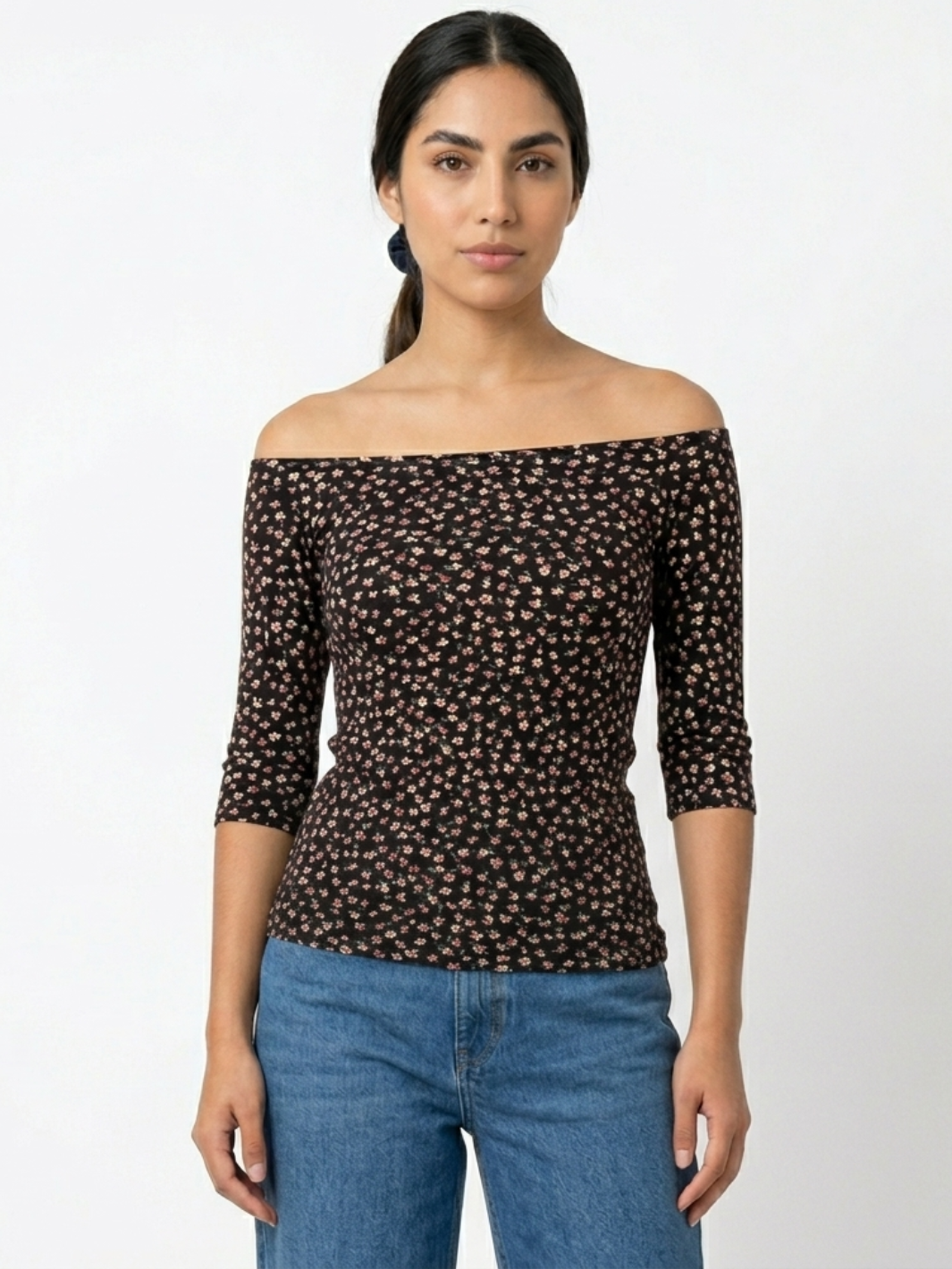 POLO BASICO CUELLO OJAL MAYA NEGRO FLORES/ROSA