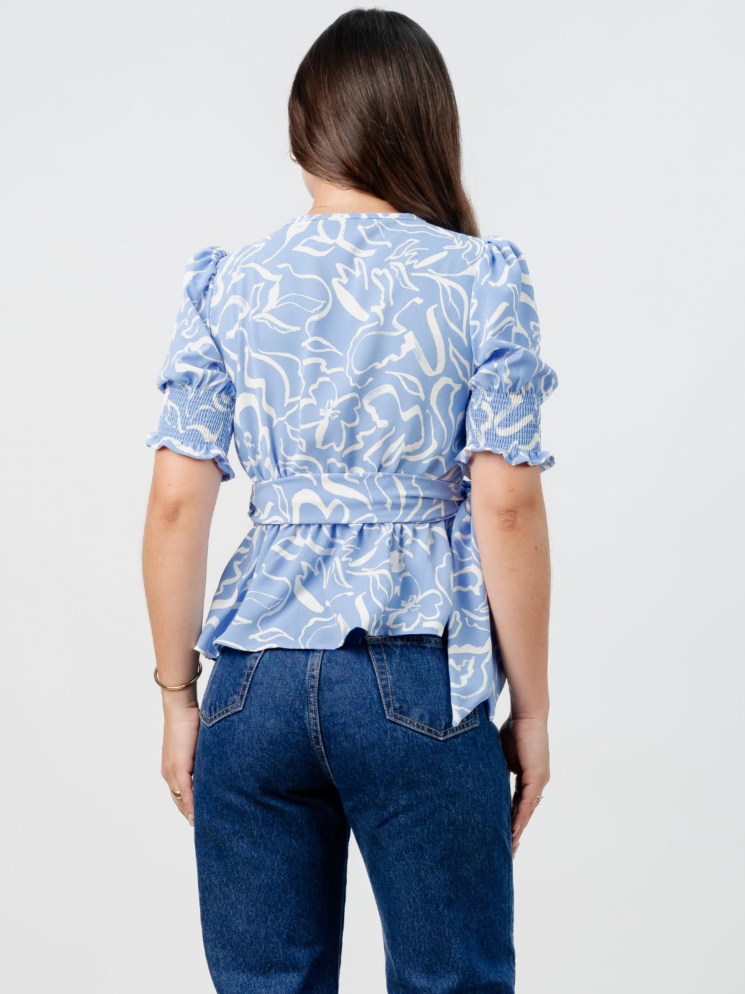 BLUSA PEPLUM ENVOLVENTE JACKIE ITALIANO FLOREADO