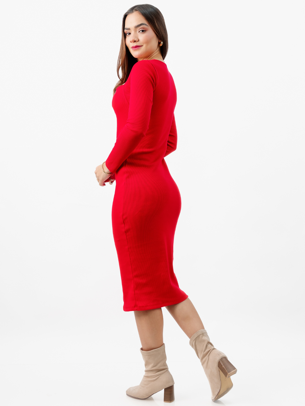 VESTIDO CASUAL EMILIA ROJO