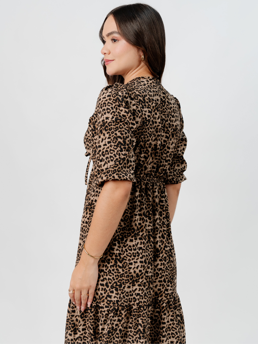 VESTIDO CASUAL LARGO TIZIANA ANIMAL PRINT
