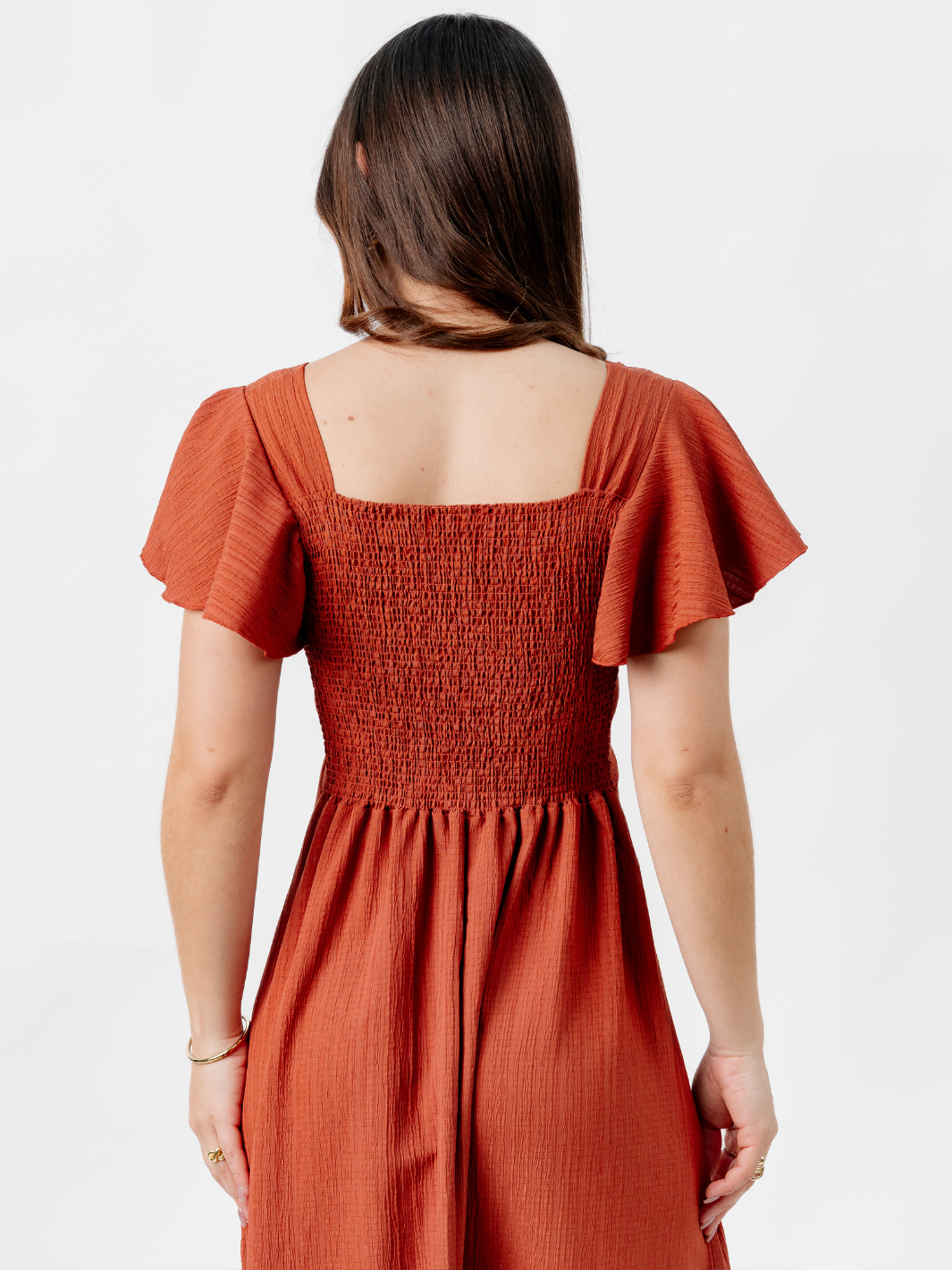 VESTIDO LARGO CORTE A BRENDA RUST