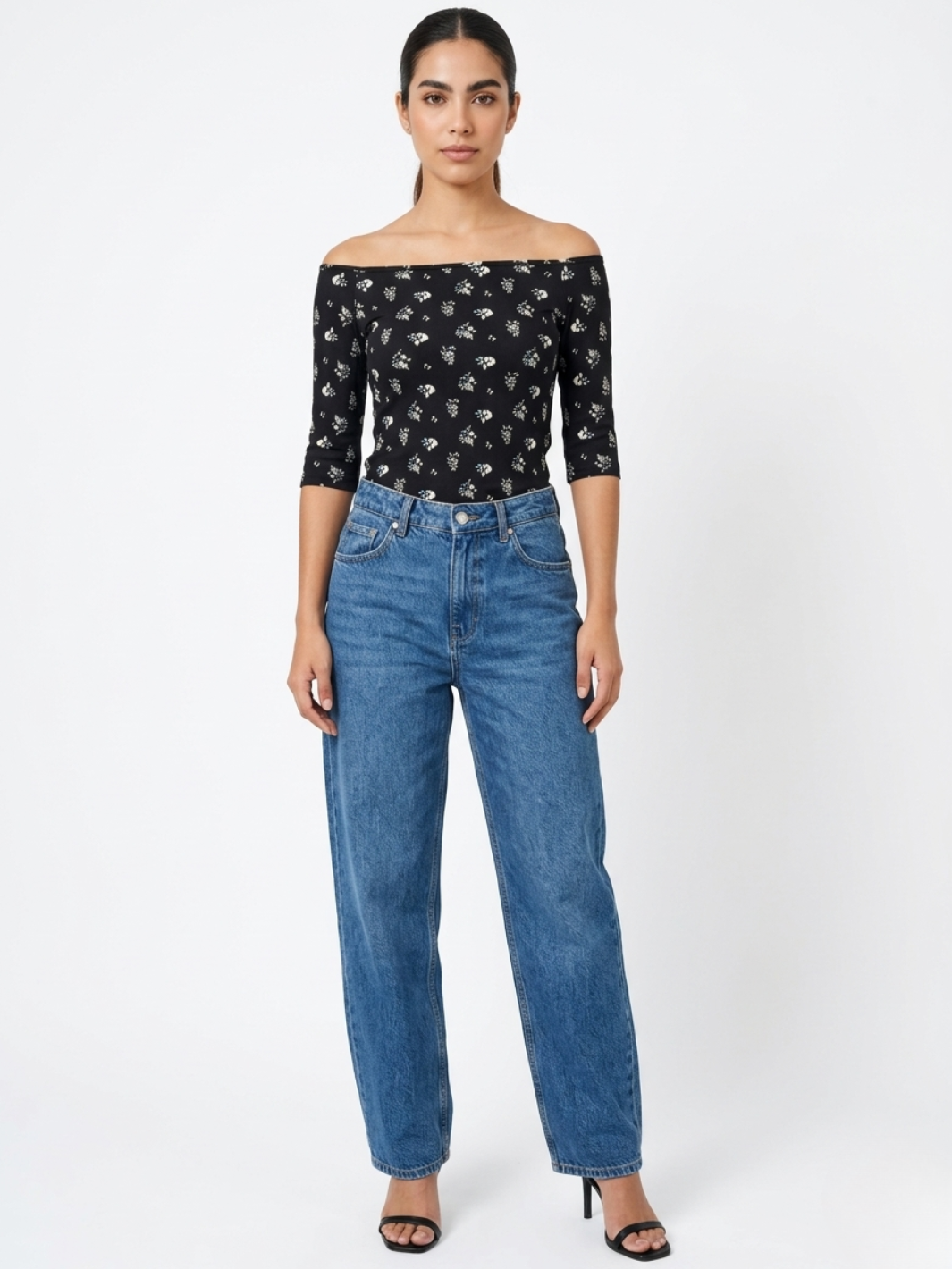 POLO BASICO CUELLO OJAL MAYA NEGRO FLORES BOUQUETE
